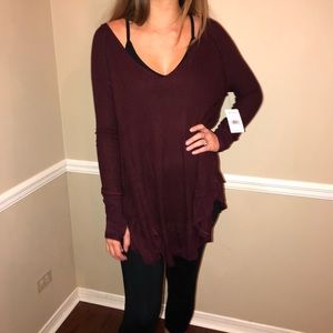 Free People oversized knit top